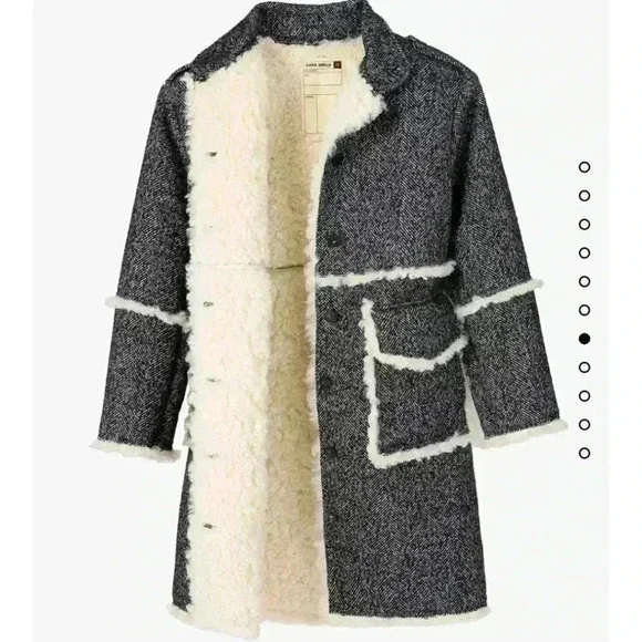 NWT Rare Zara SRPLS Shearling Coat XS